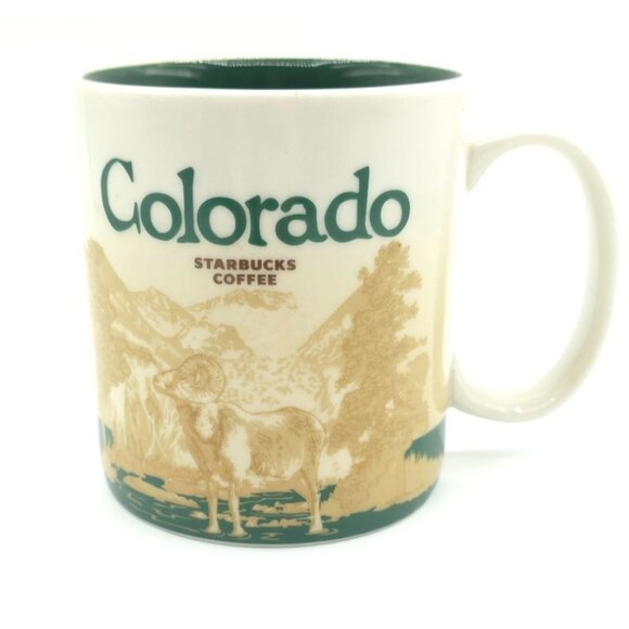 Starbucks Colorado Collector Mug 16 Oz With Mountain & Skier Design - Picture 1 of 6
